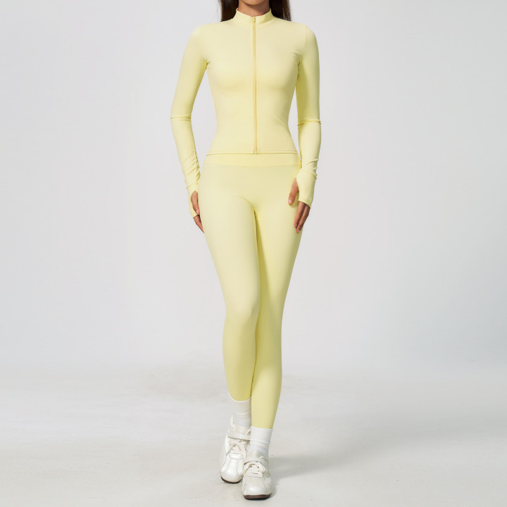 New Womens Long-sleeve Sporty Jacket Set | Anvare