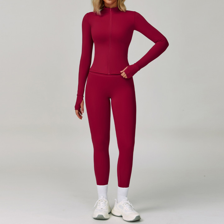 New Womens Long-sleeve Sporty Jacket Set | Anvare