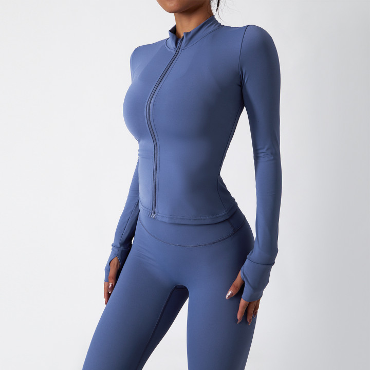 New Womens Long-sleeve Sporty Jacket Set | Anvare