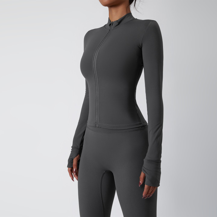 New Womens Long-sleeve Sporty Jacket Set | Anvare