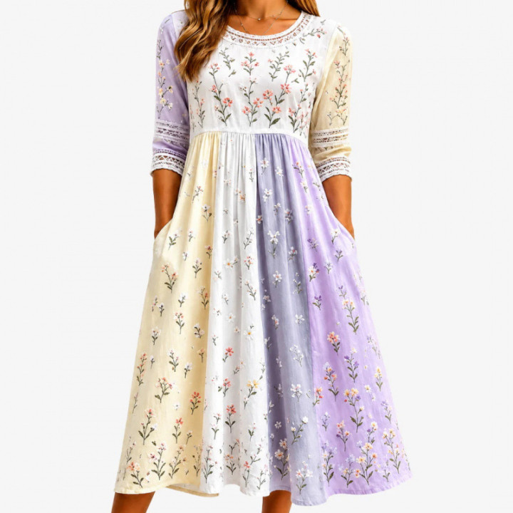 Casual Relaxed-fit Long-length Solid-color Dress | Anvare