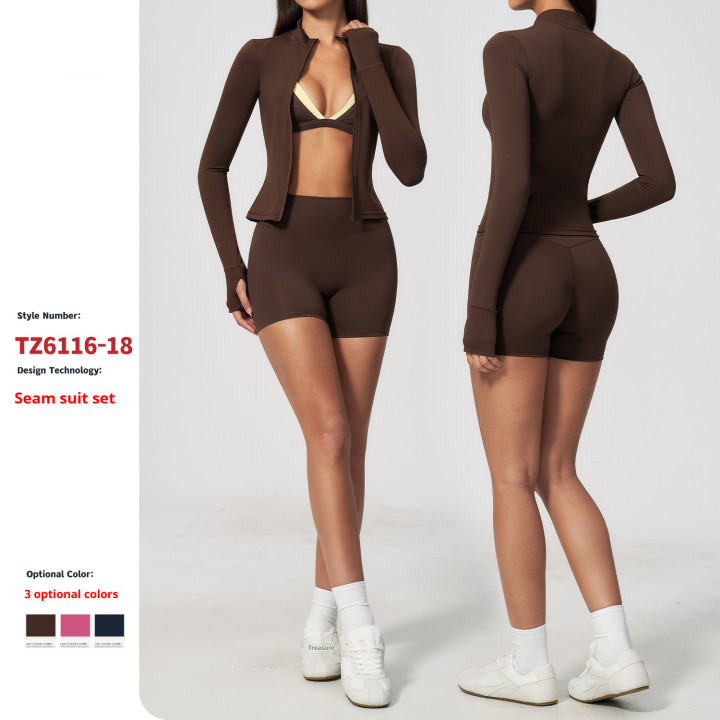 New Tight-fitting Yoga Workout Three-piece Set | Anvare
