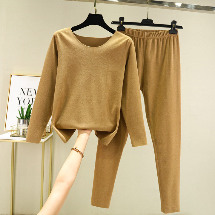 Elegant Solid-color Top And Pants Two-piece Set | Anvare