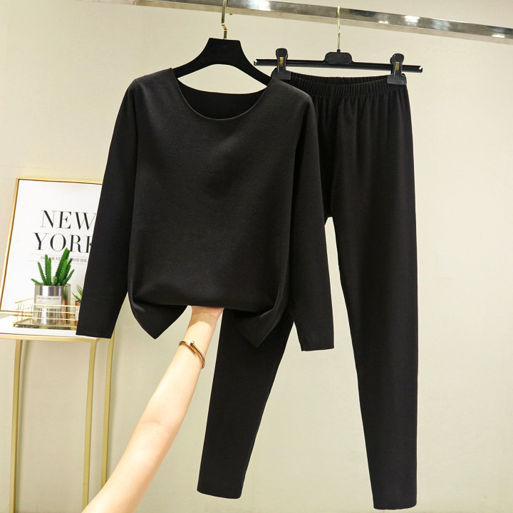 Elegant Solid-color Top And Pants Two-piece Set | Anvare