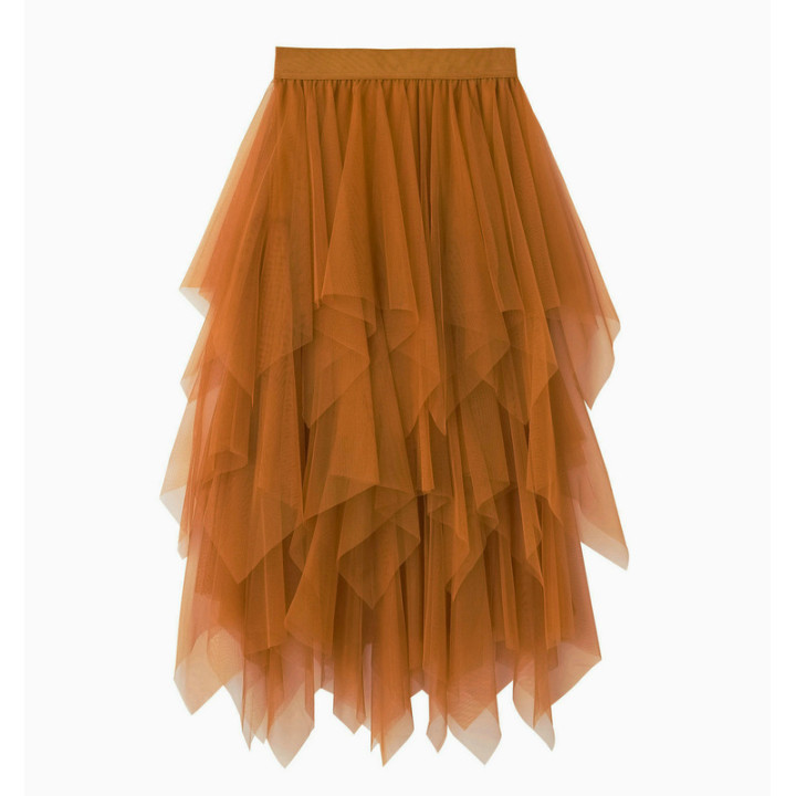 Womens New Irregular Mesh Casual Skirt | Anvare