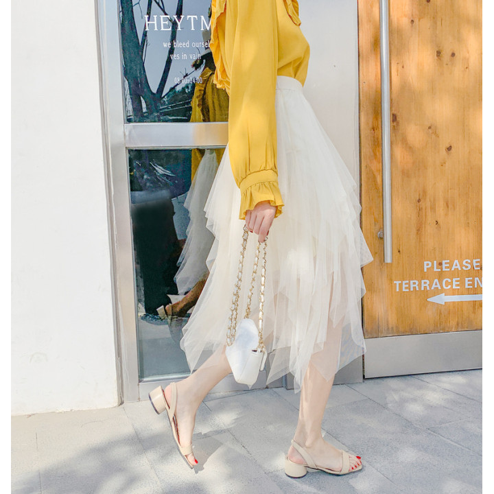 Womens New Irregular Mesh Casual Skirt | Anvare