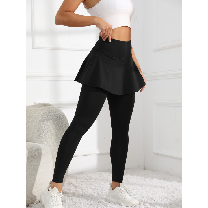 European And American Cross-Border Yoga Pants Anti-Exposure High-Waist Sports Outdoor Tummy Control Slimming Fitness Two-In-O | 
