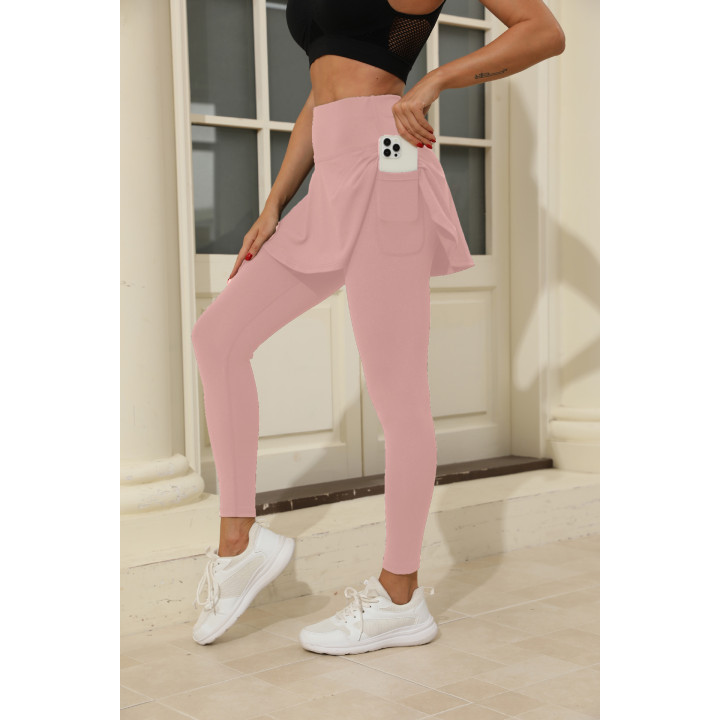 European And American Cross-Border Yoga Pants Anti-Exposure High-Waist Sports Outdoor Tummy Control Slimming Fitness Two-In-O | 