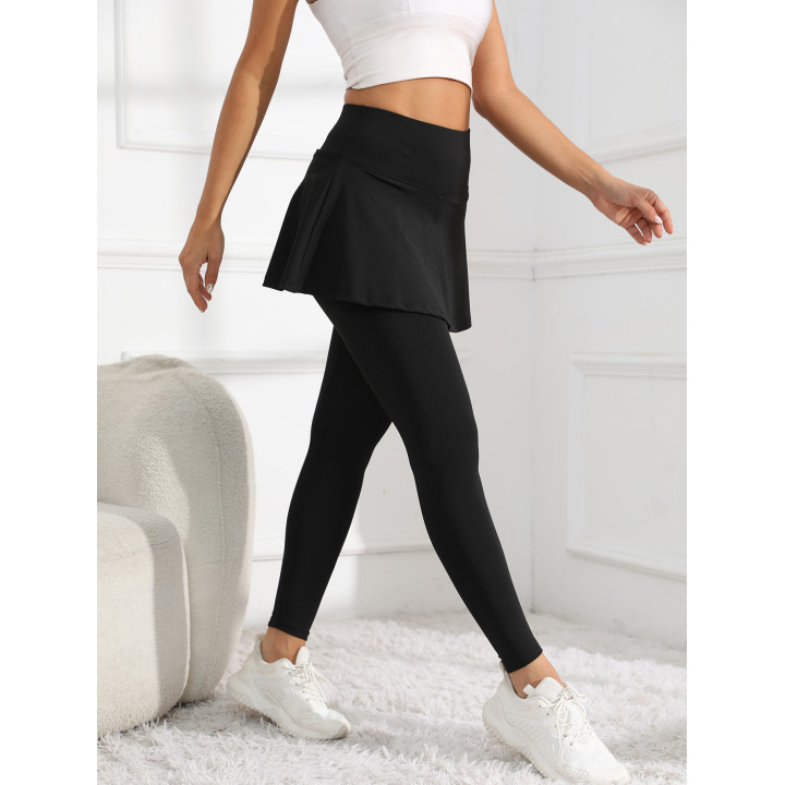 European And American Cross-Border Yoga Pants Anti-Exposure High-Waist Sports Outdoor Tummy Control Slimming Fitness Two-In-O | 