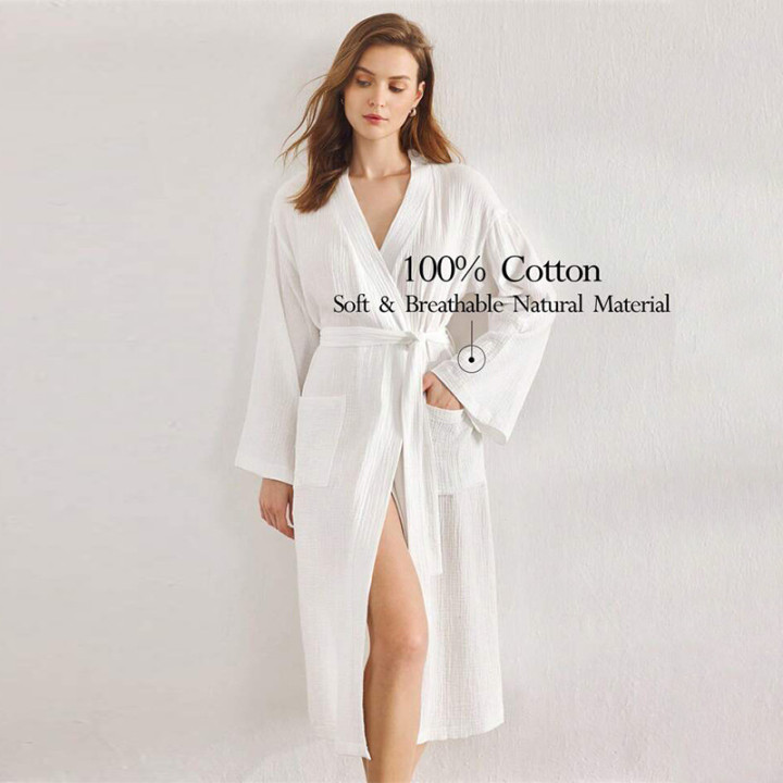Double-layer Gauze Lightweight Bathrobe And Nightwear For Women | Anvare