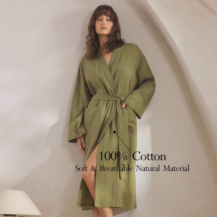 Double-layer Gauze Lightweight Bathrobe And Nightwear For Women | Anvare