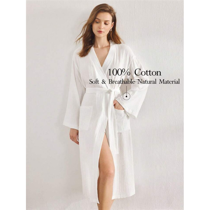 Double-layer Gauze Lightweight Bathrobe And Nightwear For Women | Anvare