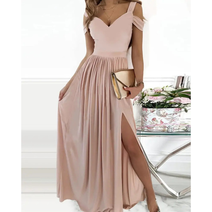Long Floor Length Elegant Greek Style Pleated Dress | Anvare