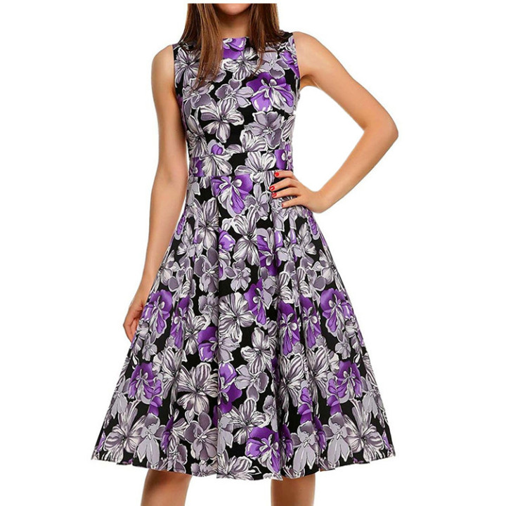 Vintage print dress | Anvare