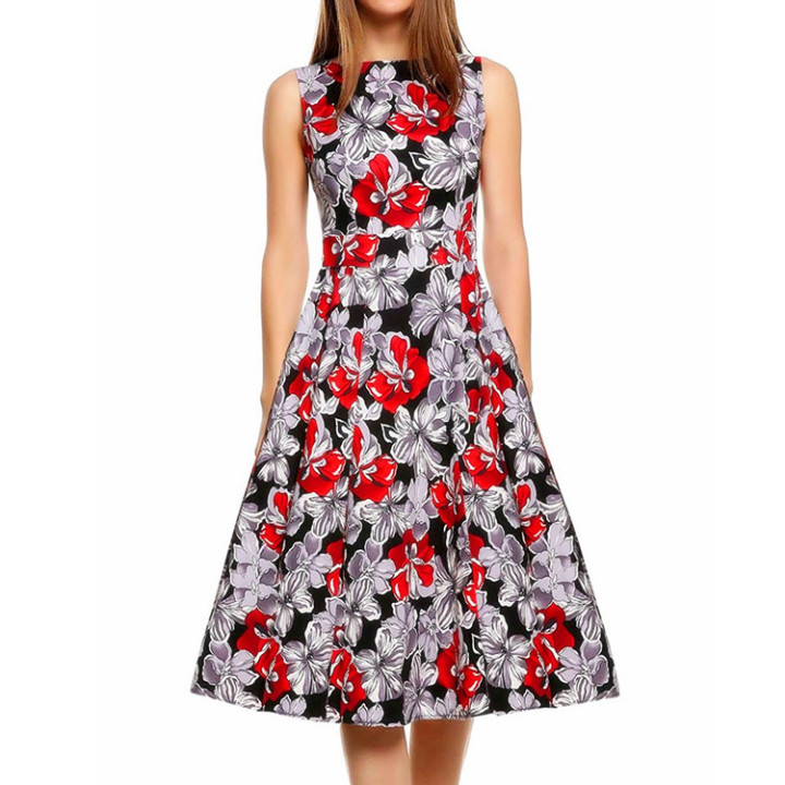 Vintage print dress | Anvare