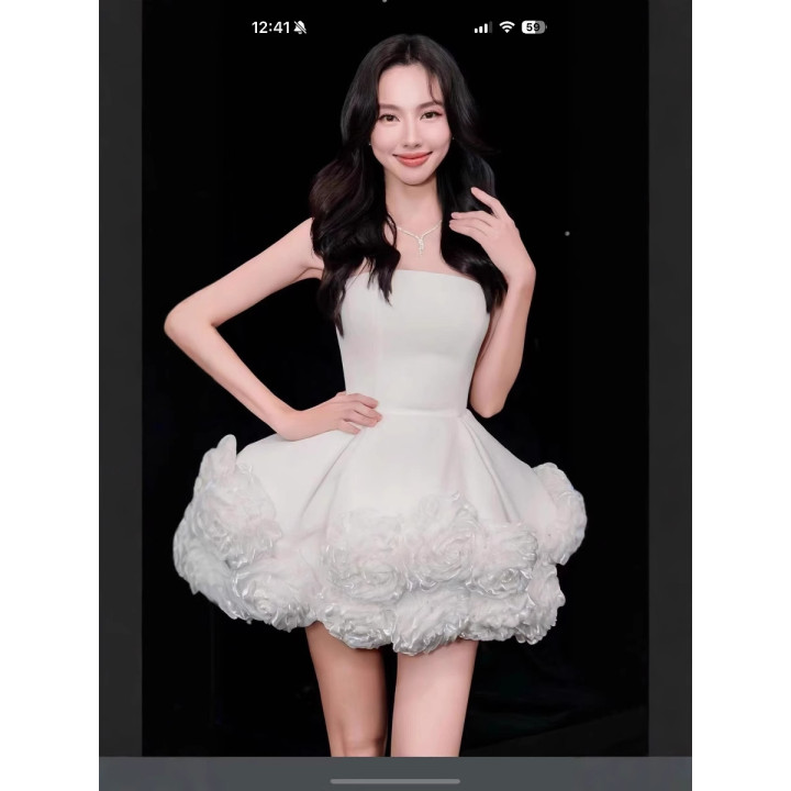 Top Short Skirt Three-dimensional Flower Pettiskirt French Cross-border Dress | Anvare