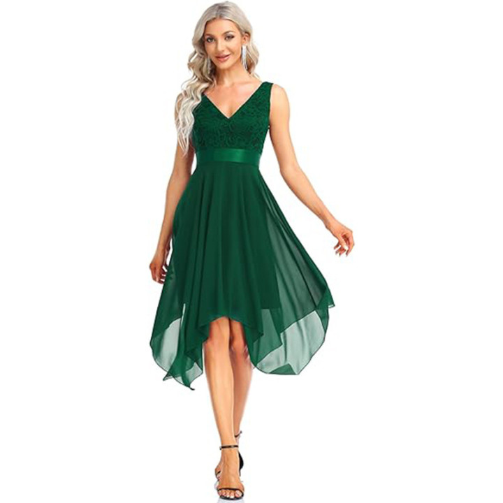Women's Lace Chiffon Cocktail Ball Gown | Anvare