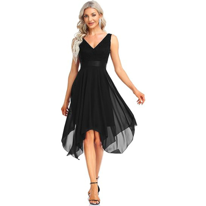 Women's Lace Chiffon Cocktail Ball Gown | Anvare