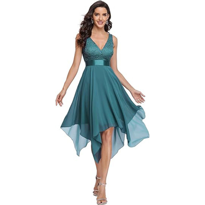 Women's Lace Chiffon Cocktail Ball Gown | Anvare