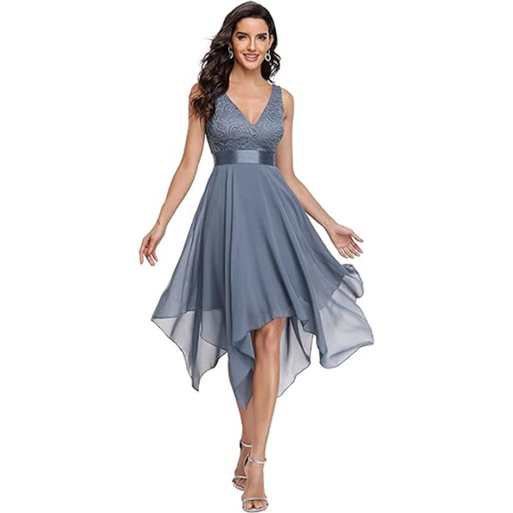 Women's Lace Chiffon Cocktail Ball Gown | Anvare