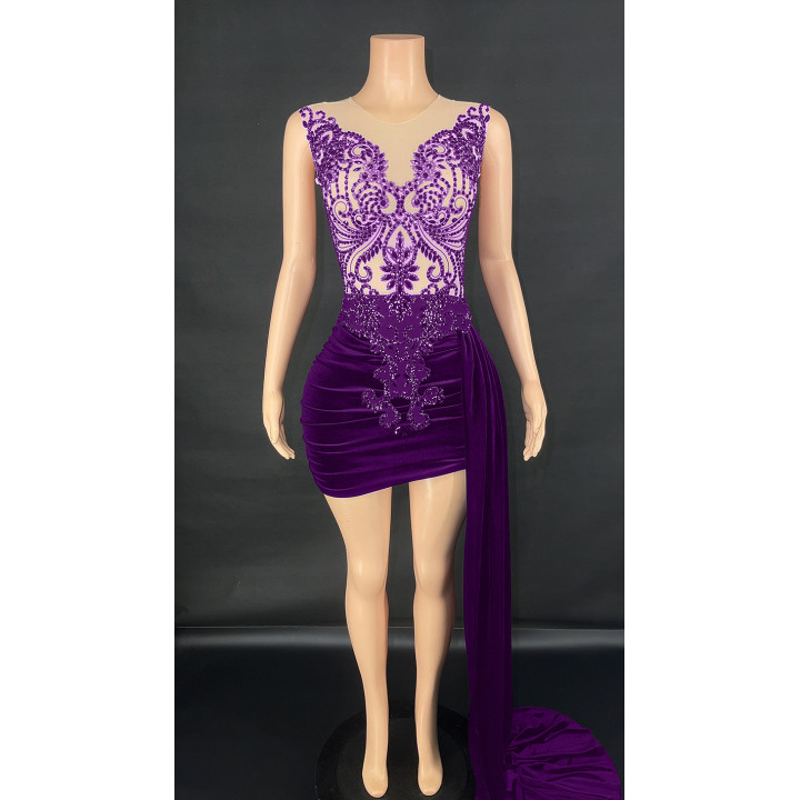 Summer Luxury Evening Dress Female Singer Stage Costume Senior Dress Side Trailing Skirt | Anvare