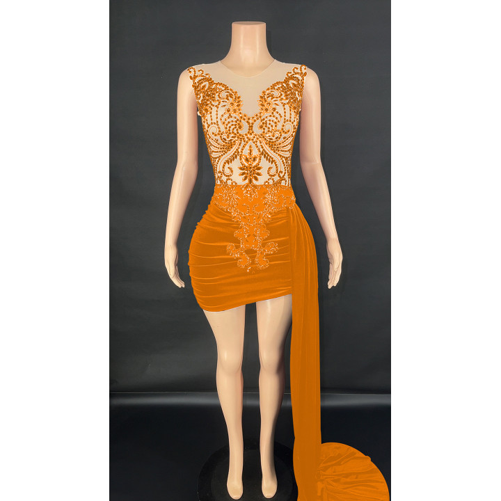 Summer Luxury Evening Dress Female Singer Stage Costume Senior Dress Side Trailing Skirt | Anvare