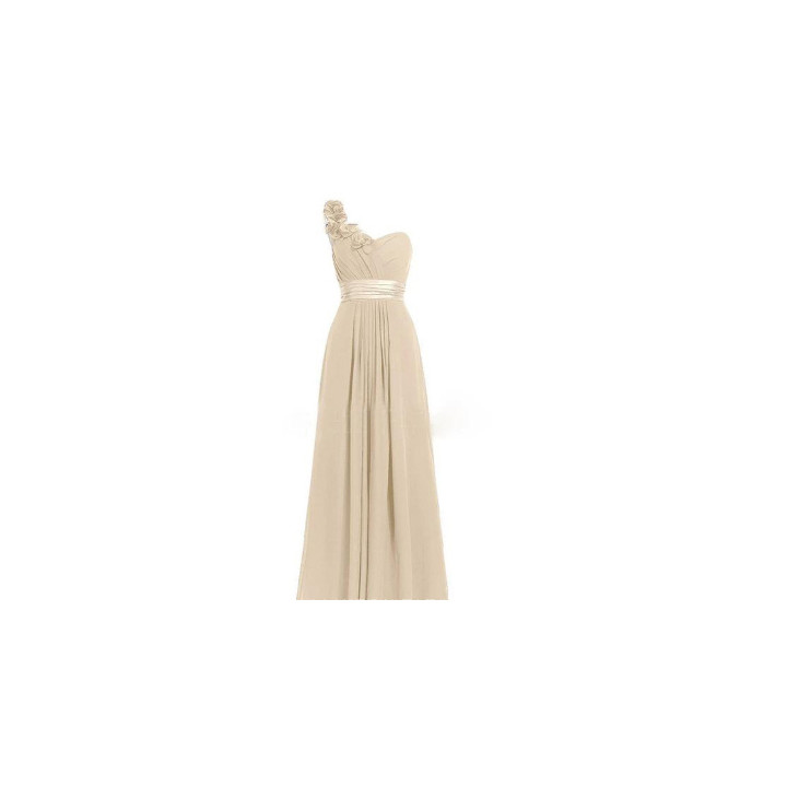 Women's Multi Colored Slanted Neck Sleeveless Strapless Long Dress | Anvare