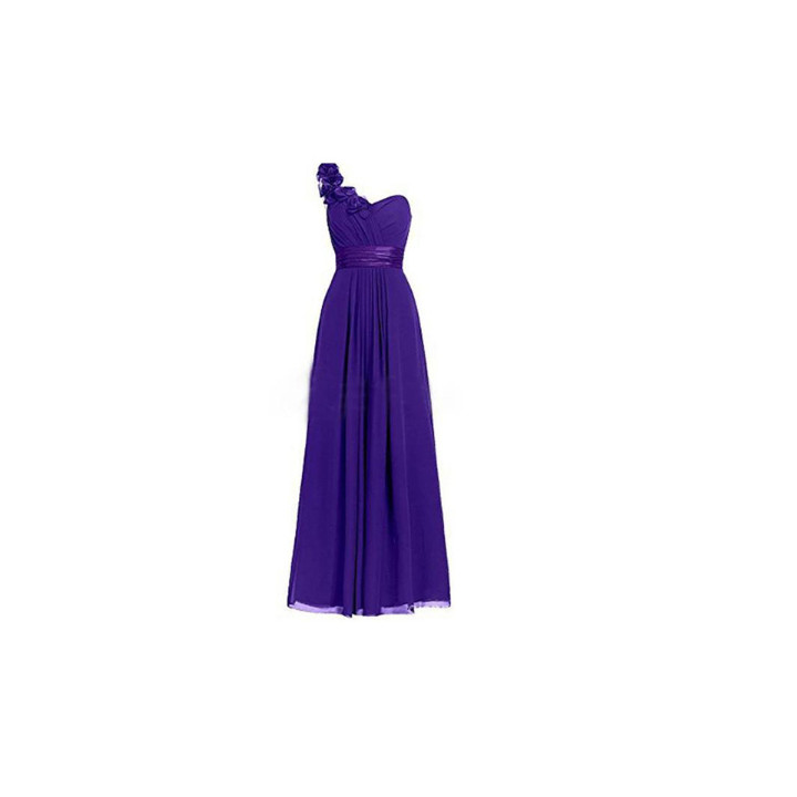 Women's Multi Colored Slanted Neck Sleeveless Strapless Long Dress | Anvare