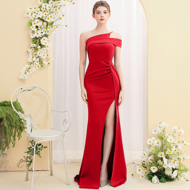 Female Temperament Ladies Banquet Long Fish Tail Dress | Anvare