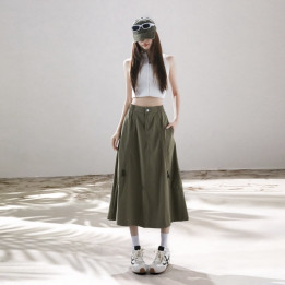 American-style Workwear Chic Drawstring Skirt For Women | Anvare
