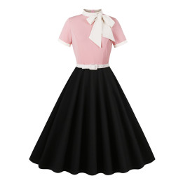 Ladies' Bow-Knot Slim-Fit Patchwork Elegant Skirt | Anvare