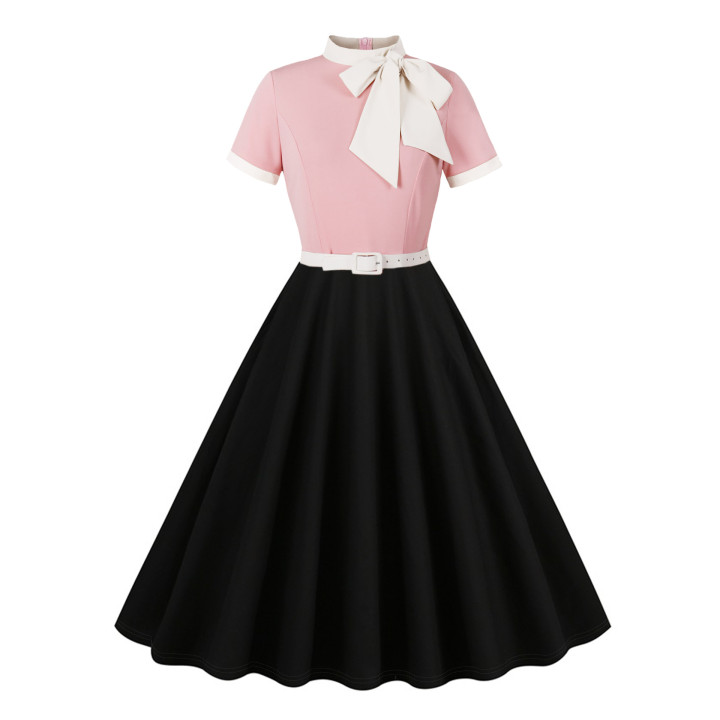 Ladies' Bow-Knot Slim-Fit Patchwork Elegant Skirt | Anvare