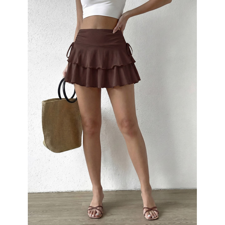 European And American-style High-waisted Tiered Skirt | Anvare