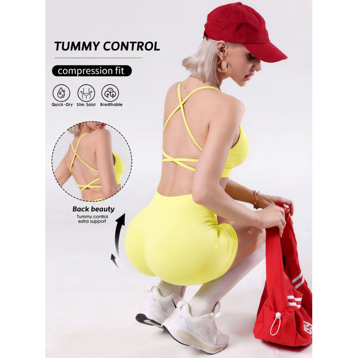 Strappy Camisole And Tummy-control Butt-lifting Shorts Set | Anvare