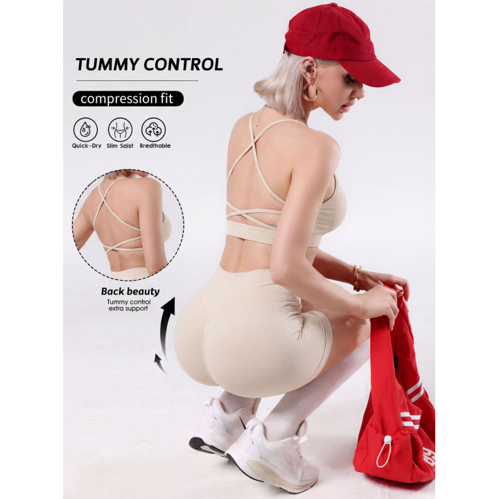 Strappy Camisole And Tummy-control Butt-lifting Shorts Set | Anvare