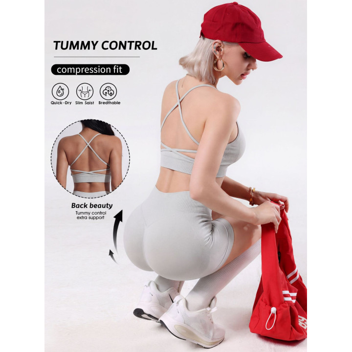 Strappy Camisole And Tummy-control Butt-lifting Shorts Set | Anvare