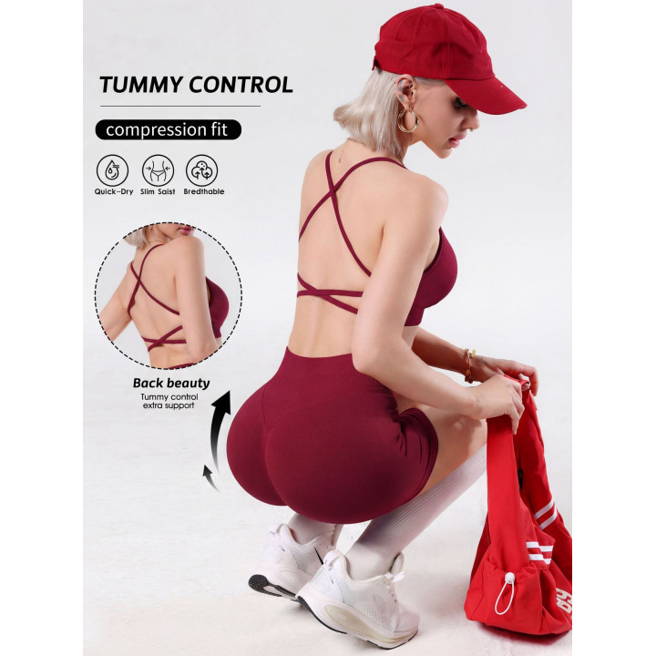Strappy Camisole And Tummy-control Butt-lifting Shorts Set | Anvare