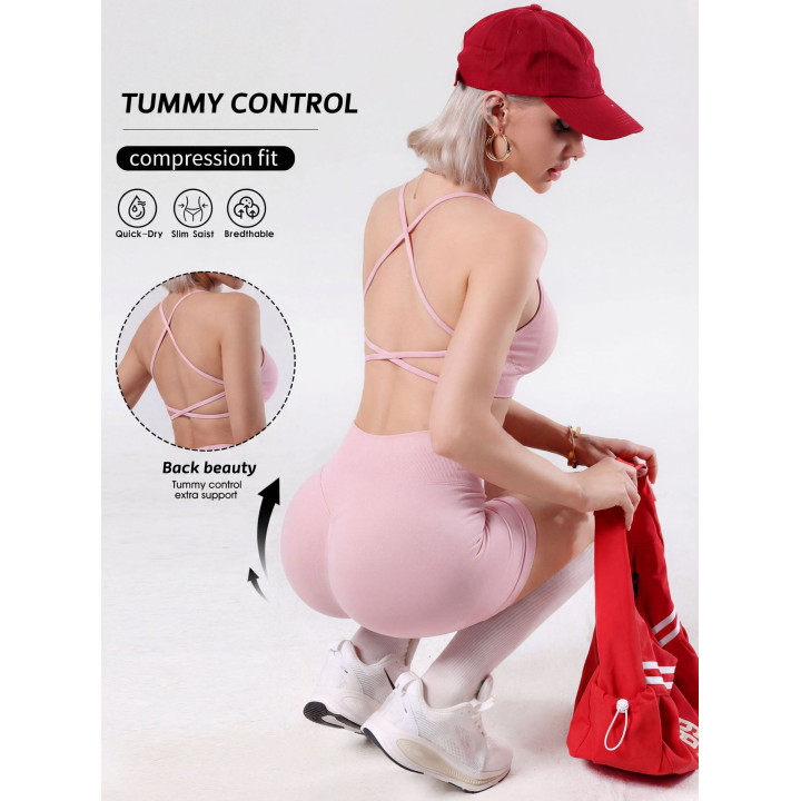 Strappy Camisole And Tummy-control Butt-lifting Shorts Set | Anvare