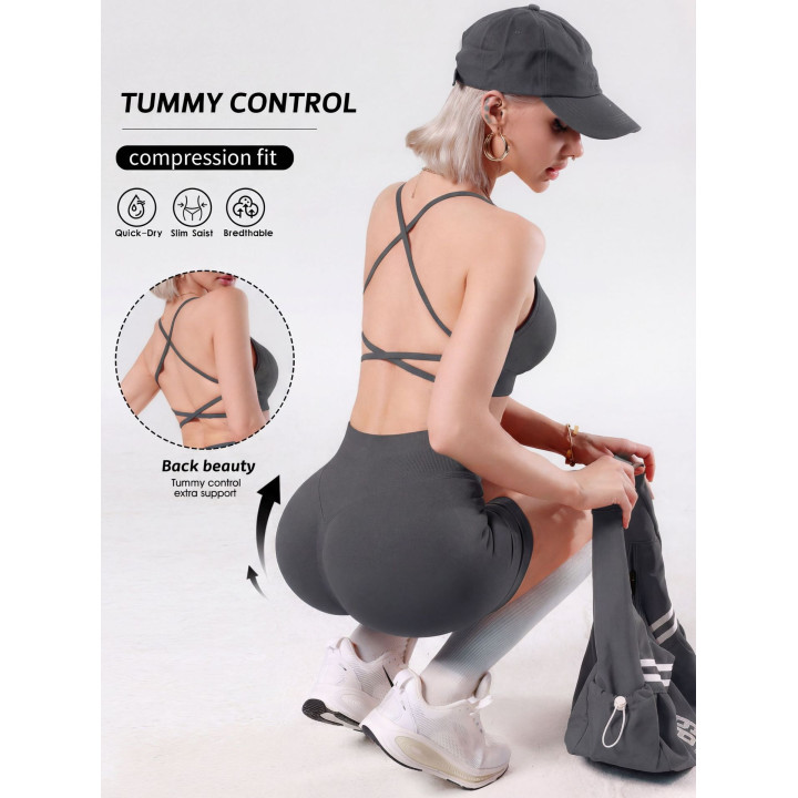 Strappy Camisole And Tummy-control Butt-lifting Shorts Set | Anvare