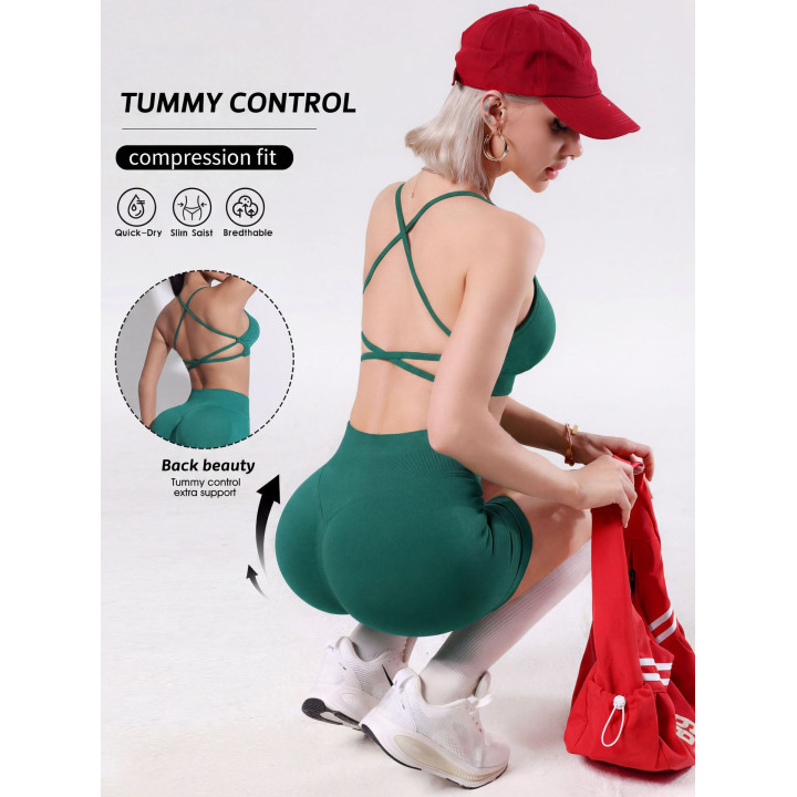 Strappy Camisole And Tummy-control Butt-lifting Shorts Set | Anvare