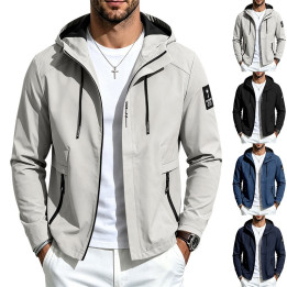 Mens Lightweight Loose-fit Outdoor Sports Hooded Jacket | Anvare