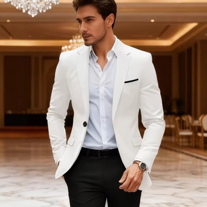 Mens Business-Casual Suit Jacket Korean Style | Anvare