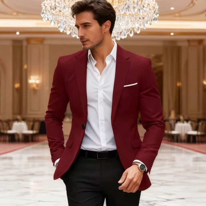 Mens Business-Casual Suit Jacket Korean Style | Anvare