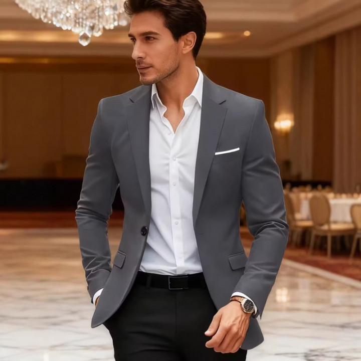 Mens Business-Casual Suit Jacket Korean Style | Anvare