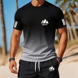 Breathable Casual Sportswear Set Mens Crew Neck | Anvare