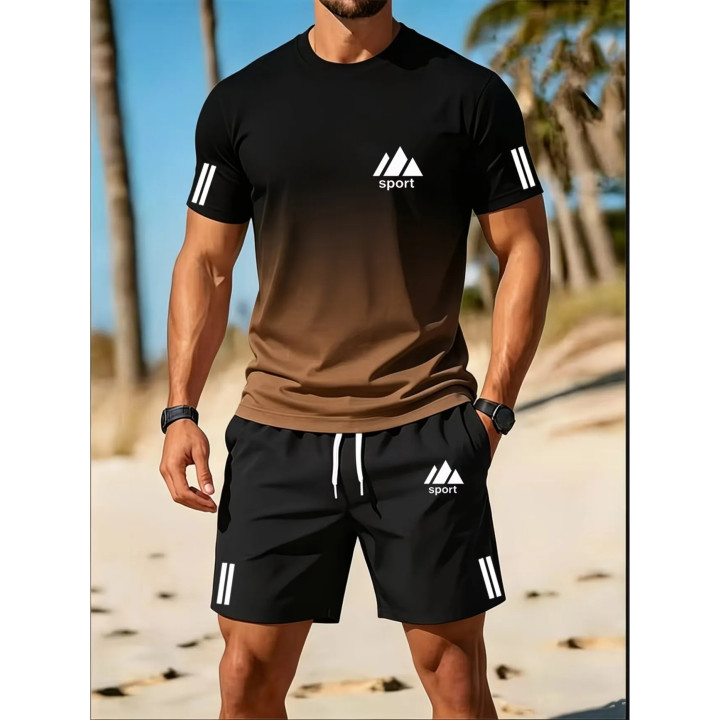 Breathable Casual Sportswear Set Mens Crew Neck | Anvare