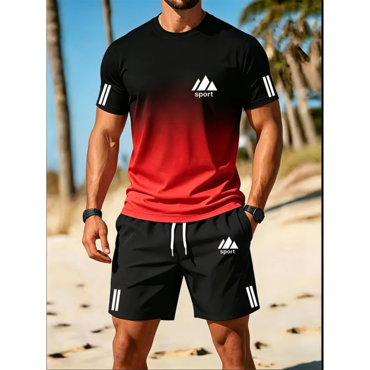 Breathable Casual Sportswear Set Mens Crew Neck | Anvare