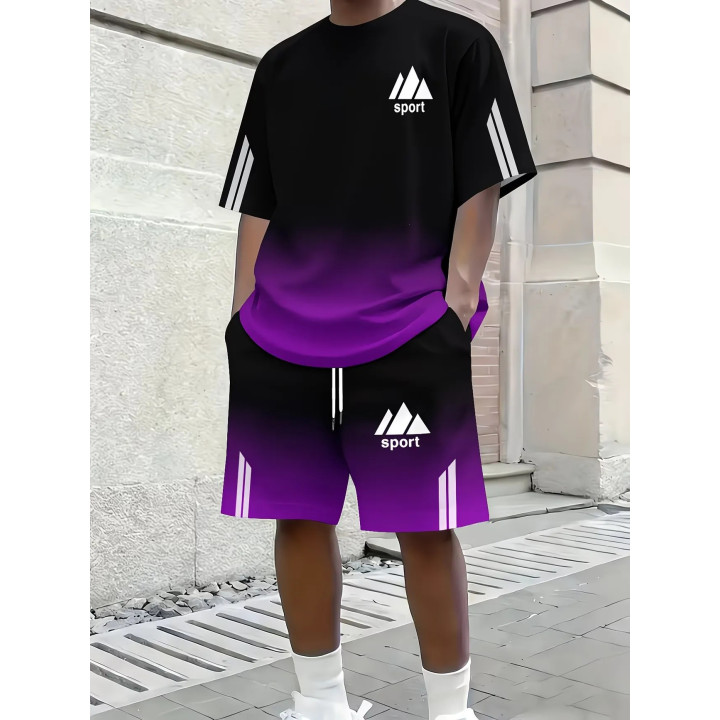 Breathable Casual Sportswear Set Mens Crew Neck | Anvare