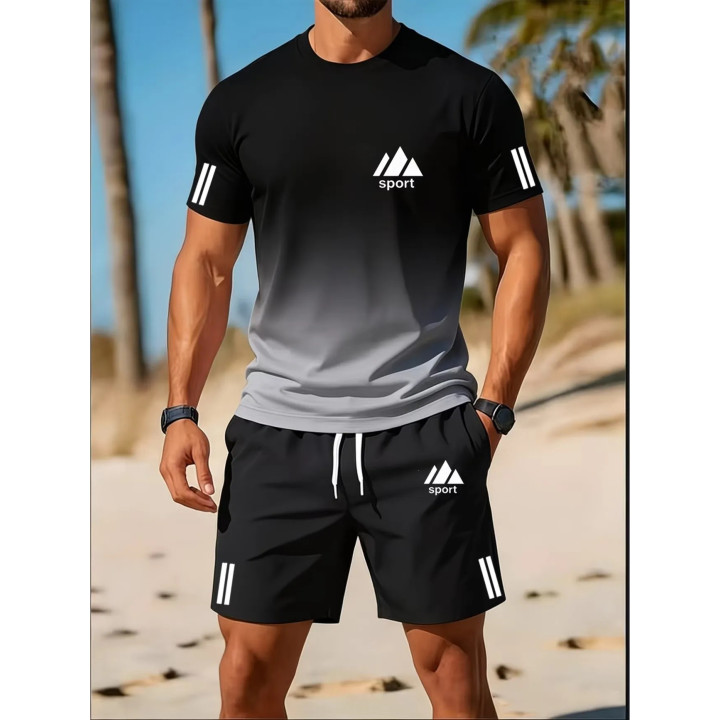 Breathable Casual Sportswear Set Mens Crew Neck | Anvare