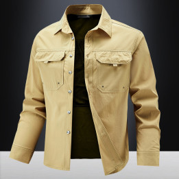 Mens Stretch Quick-Drying Long-Sleeve Shirt | Anvare